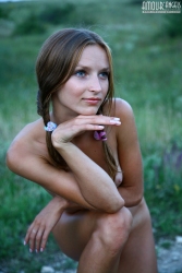 Bare girl at the lane   NakedTeen.photos