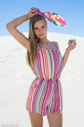 Bare on a sandy shore   NakedTeen.photos