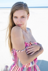 Bare on a sandy shore   NakedTeen.photos