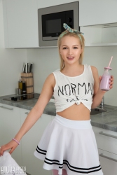 Bare within the kitchen   NakedTeen.photos