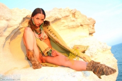 Beach tease by way of brunette   NakedTeen.photos