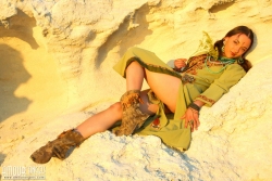 Beach tease by way of brunette   NakedTeen.photos