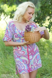 Blonde at the nature   NakedTeen.photos