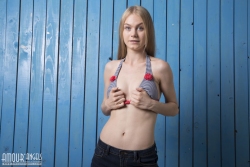 Blue roughly girl   NakedTeen.photos