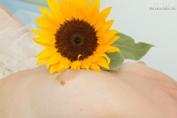 Candy blonde on mattress   NakedTeen.photos