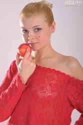 Crimson stockings good looks   NakedTeen.photos