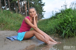 Getting attractive in nature   NakedTeen.photos