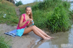 Getting attractive in nature   NakedTeen.photos