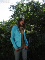 Girl in blue coatee   NakedTeen.photos