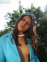 Girl in blue coatee   NakedTeen.photos