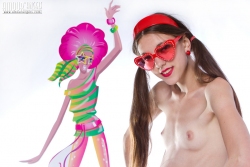 Honey with recorder   NakedTeen.photos