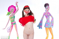 Honey with recorder   NakedTeen.photos