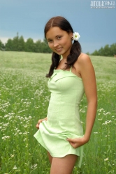 Improbable Angel with Chamomiles   NakedTeen.photos