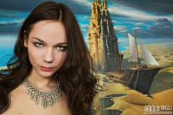 Lady poses in stockings   NakedTeen.photos