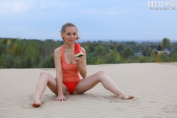 Nude teen on a picnic   NakedTeen.photos