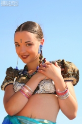 Perfection in a blue cape   NakedTeen.photos