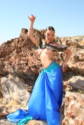 Perfection in a blue cape   NakedTeen.photos