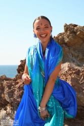 Perfection in a blue cape   NakedTeen.photos