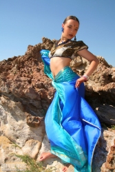 Perfection in a blue cape   NakedTeen.photos