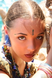 Perfection in a blue cape   NakedTeen.photos