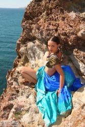 Perfection in a blue cape   NakedTeen.photos