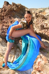 Perfection in a blue cape   NakedTeen.photos