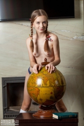 Pigtailed petite chick   NakedTeen.photos