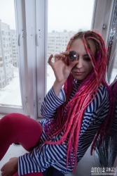 Purple excitement   NakedTeen.photos