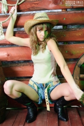 Scorching stripping cowgirl   NakedTeen.photos