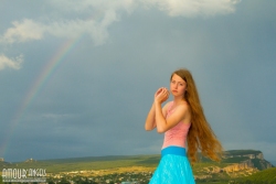 Sizzling purple shaved pussy   NakedTeen.photos