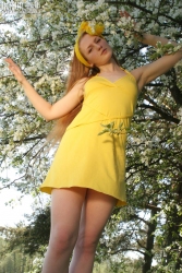 Startling Teenager in Yellow   NakedTeen.photos