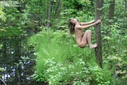 Walk alongside a wooded area   NakedTeen.photos