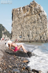 Woman getting nude in a summer season   NakedTeen.photos