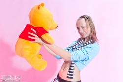 Woman with a teddy undergo   NakedTeen.photos